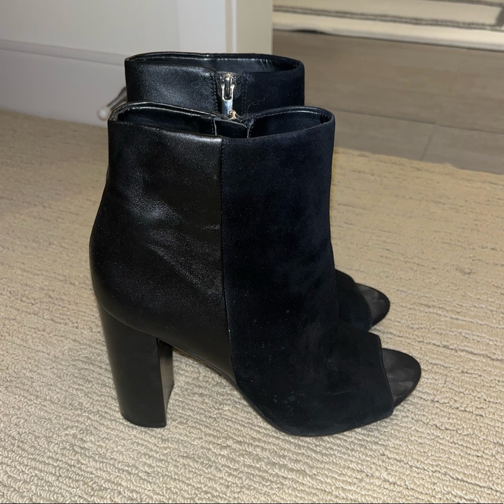 Sam Edelman - Suede & Leather Heeled Open-toe Booties